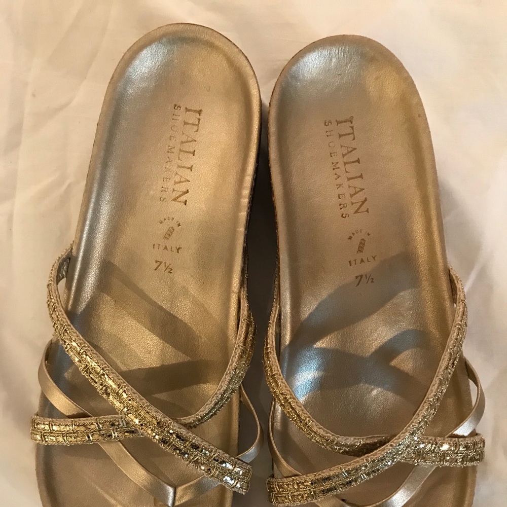 Gold Metallic Sandals